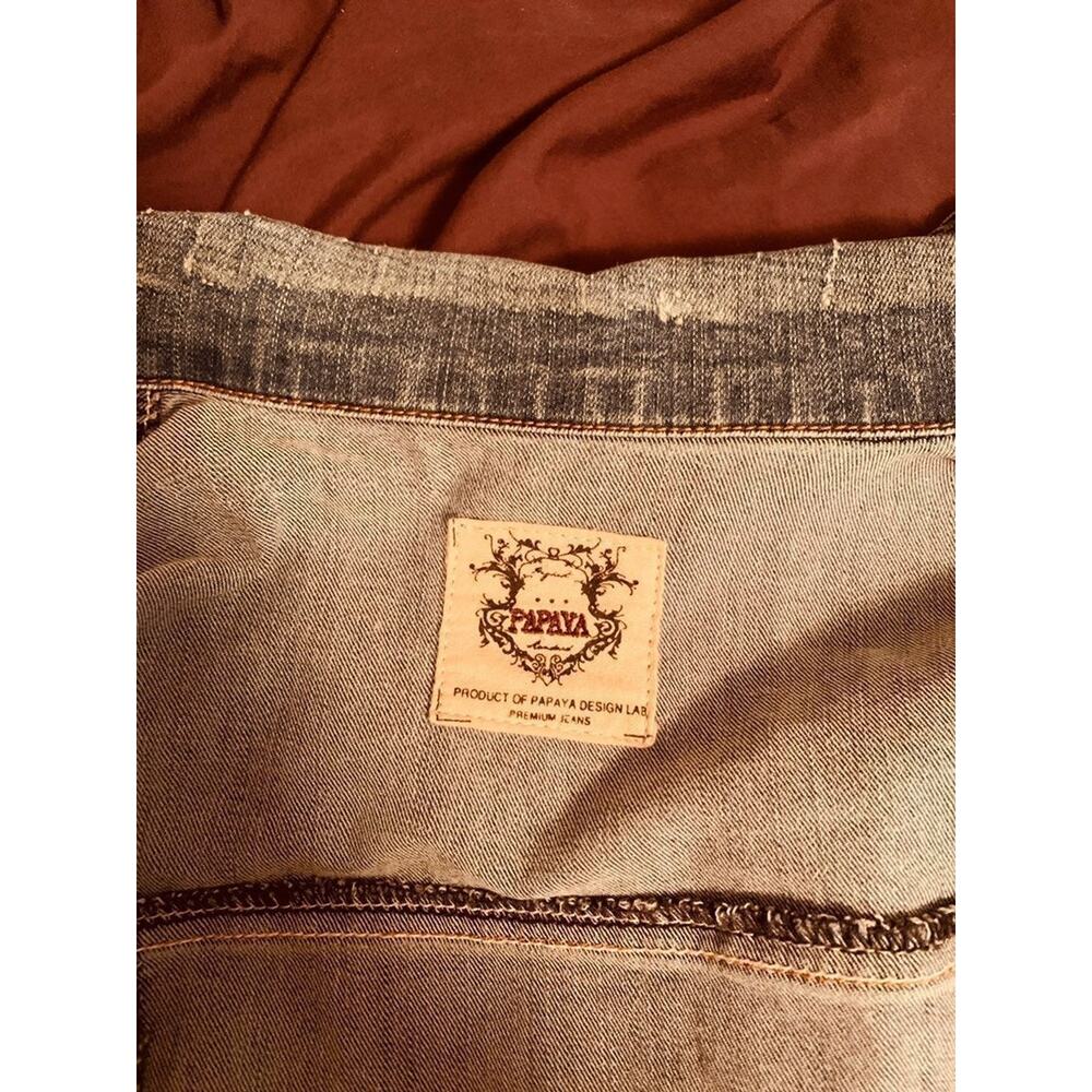 Papaya Design Cropped Denim Jean Jacket - Picture 10 of 11